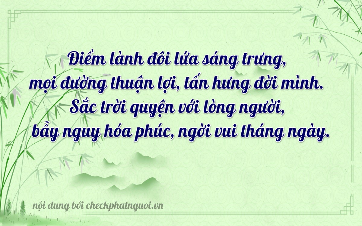 Bài thơ ý nghĩa cho <b>biển số 29B1-60974</b> tại website checkphatnguoi.vn