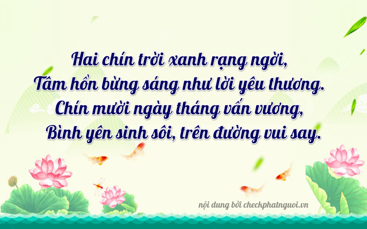 Bài thơ ý nghĩa cho <b>biển số 29B2-29994</b> tại website checkphatnguoi.vn