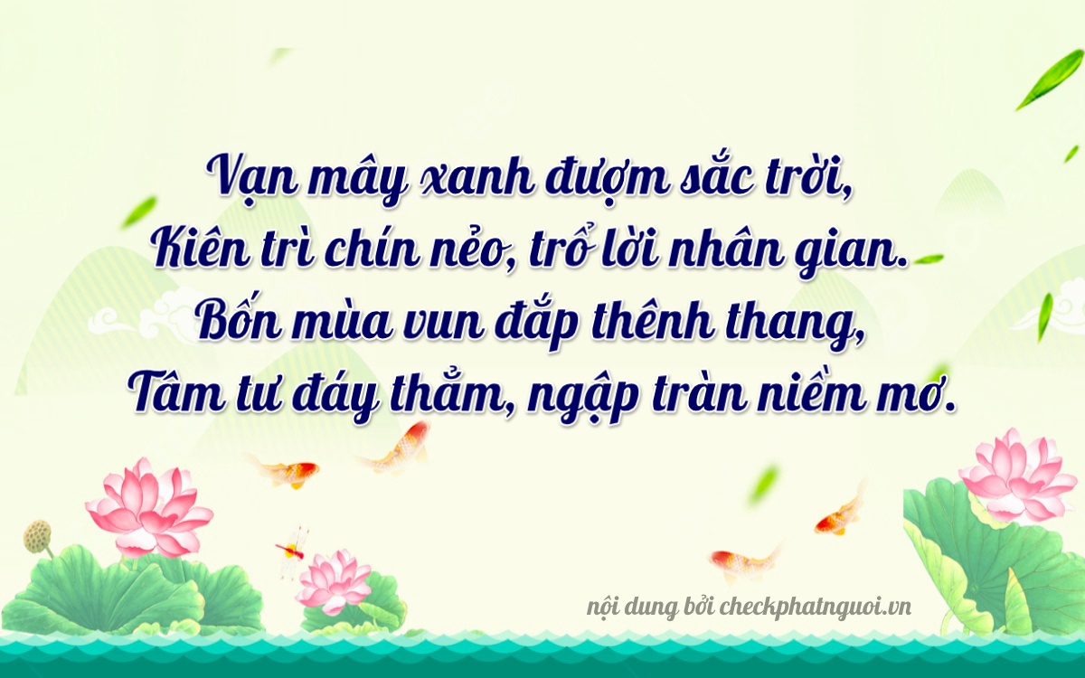 Bài thơ ý nghĩa cho <b>biển số 29B-31782</b> tại website checkphatnguoi.vn