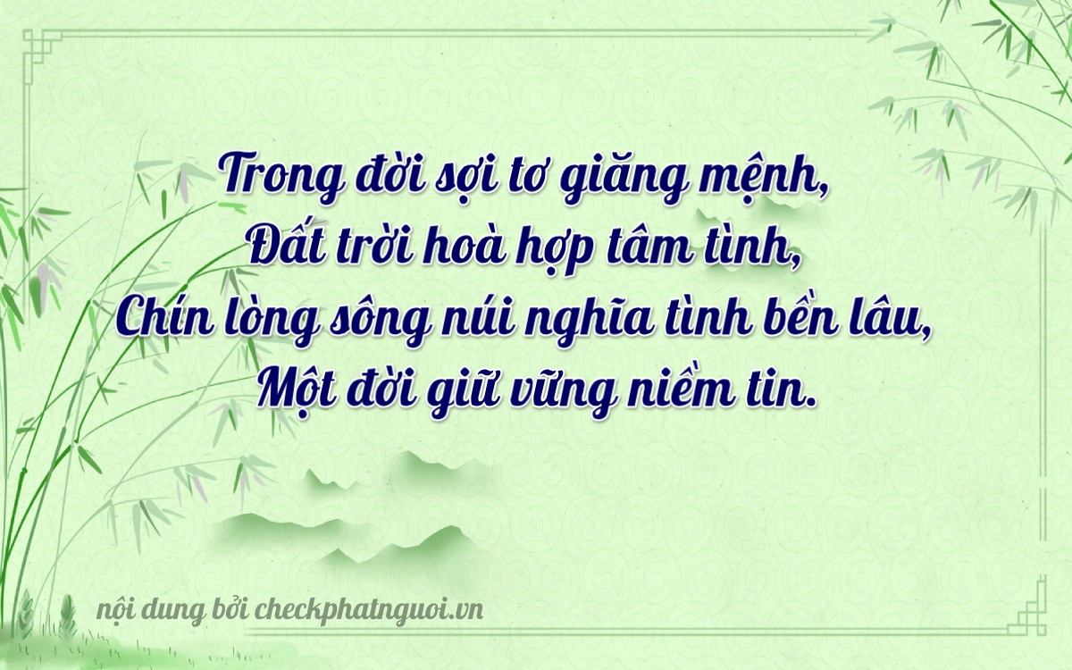 Bài thơ ý nghĩa cho <b>biển số 29B-31906</b> tại website checkphatnguoi.vn