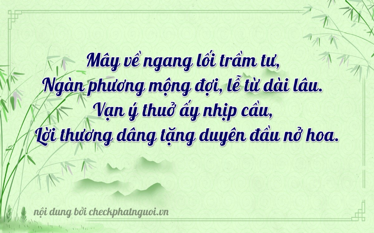 Bài thơ ý nghĩa cho <b>biển số 29B-40952</b> tại website checkphatnguoi.vn
