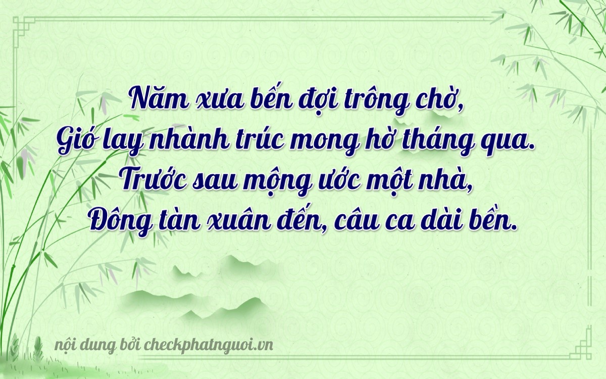 Bài thơ ý nghĩa cho <b>biển số 29B-51976</b> tại website checkphatnguoi.vn