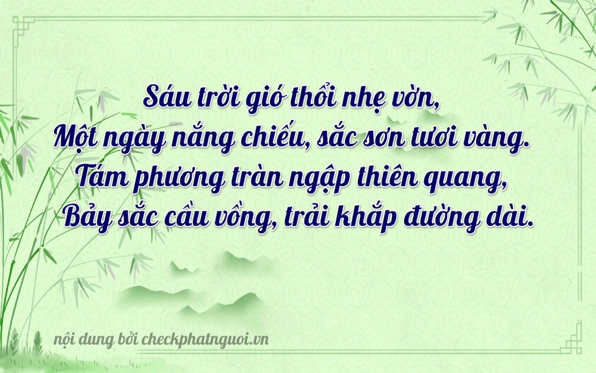 Bài thơ ý nghĩa cho <b>biển số 29B-61817</b> tại website checkphatnguoi.vn