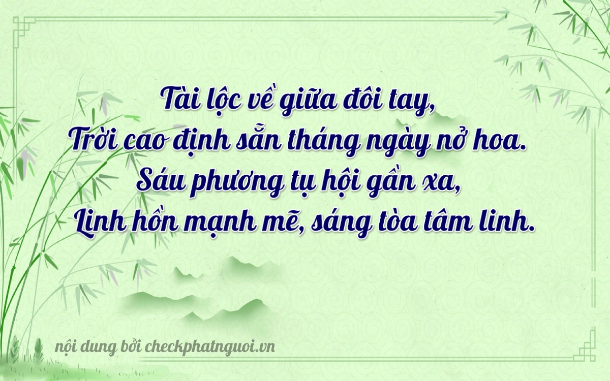 Bài thơ ý nghĩa cho <b>biển số 29B-63168</b> tại website checkphatnguoi.vn