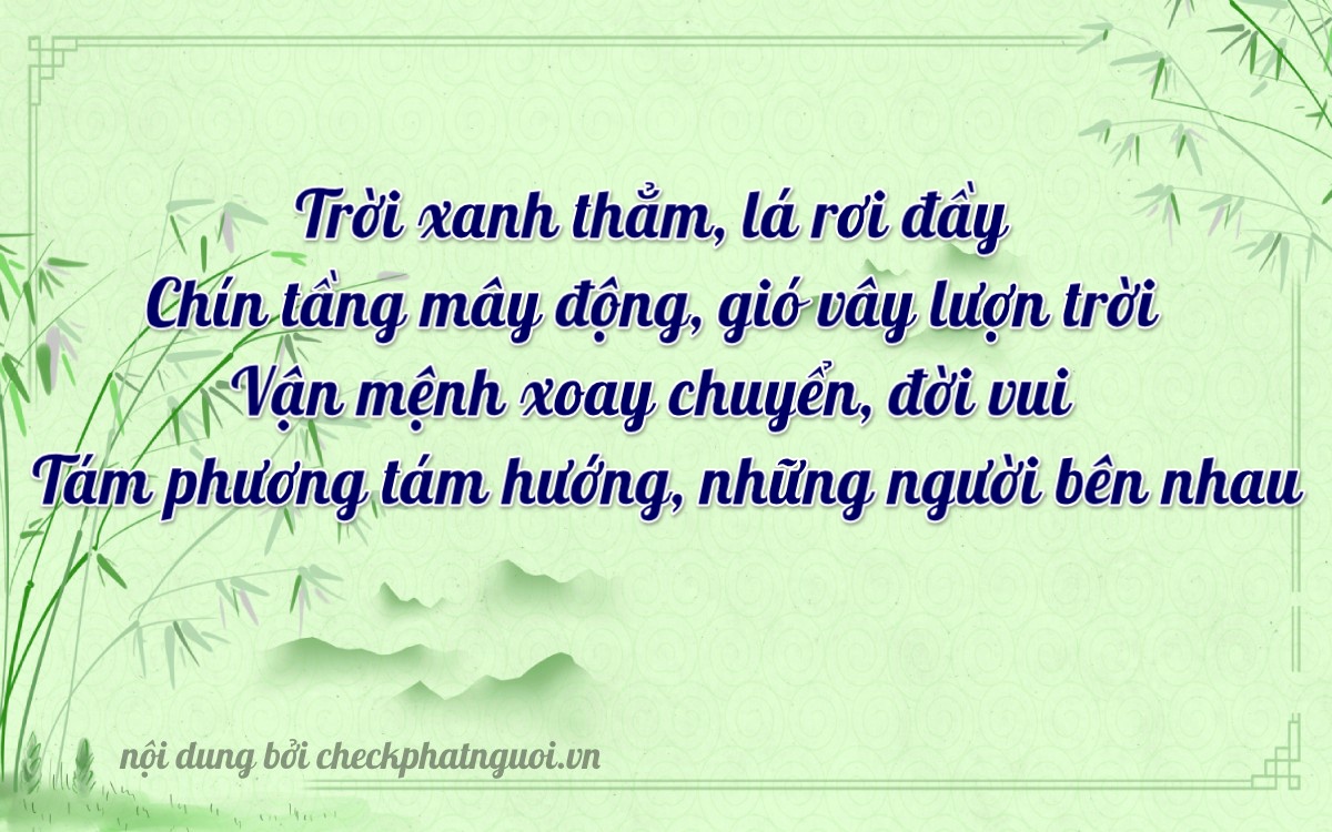 Bài thơ ý nghĩa cho <b>biển số 29BD-09589</b> tại website checkphatnguoi.vn