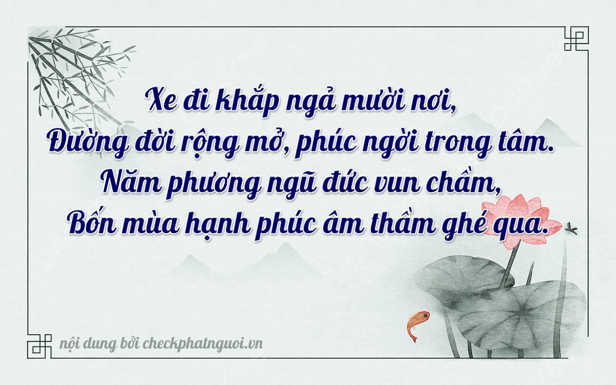 Bài thơ ý nghĩa cho <b>biển số 29BD-10542</b> tại website checkphatnguoi.vn