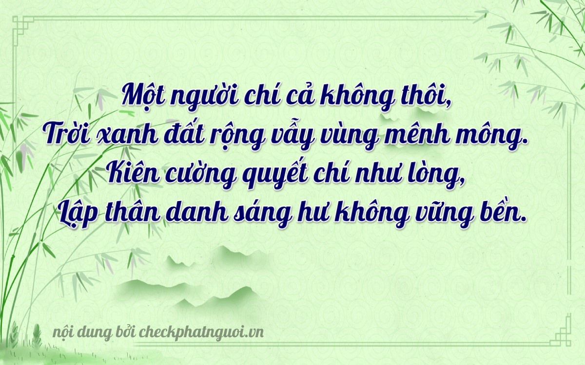 Bài thơ ý nghĩa cho <b>biển số 29BD-14138</b> tại website checkphatnguoi.vn