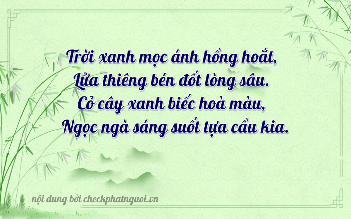 Bài thơ ý nghĩa cho <b>biển số 29BE-04890</b> tại website checkphatnguoi.vn