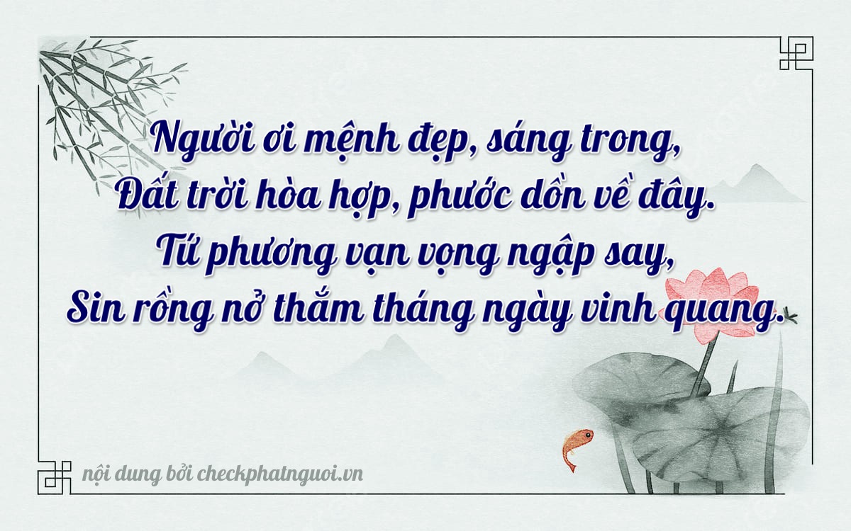 Bài thơ ý nghĩa cho <b>biển số 29BE-06124</b> tại website checkphatnguoi.vn