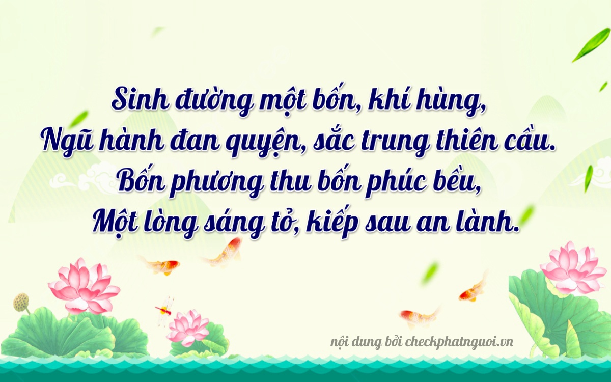 Bài thơ ý nghĩa cho <b>biển số 29BE-14441</b> tại website checkphatnguoi.vn