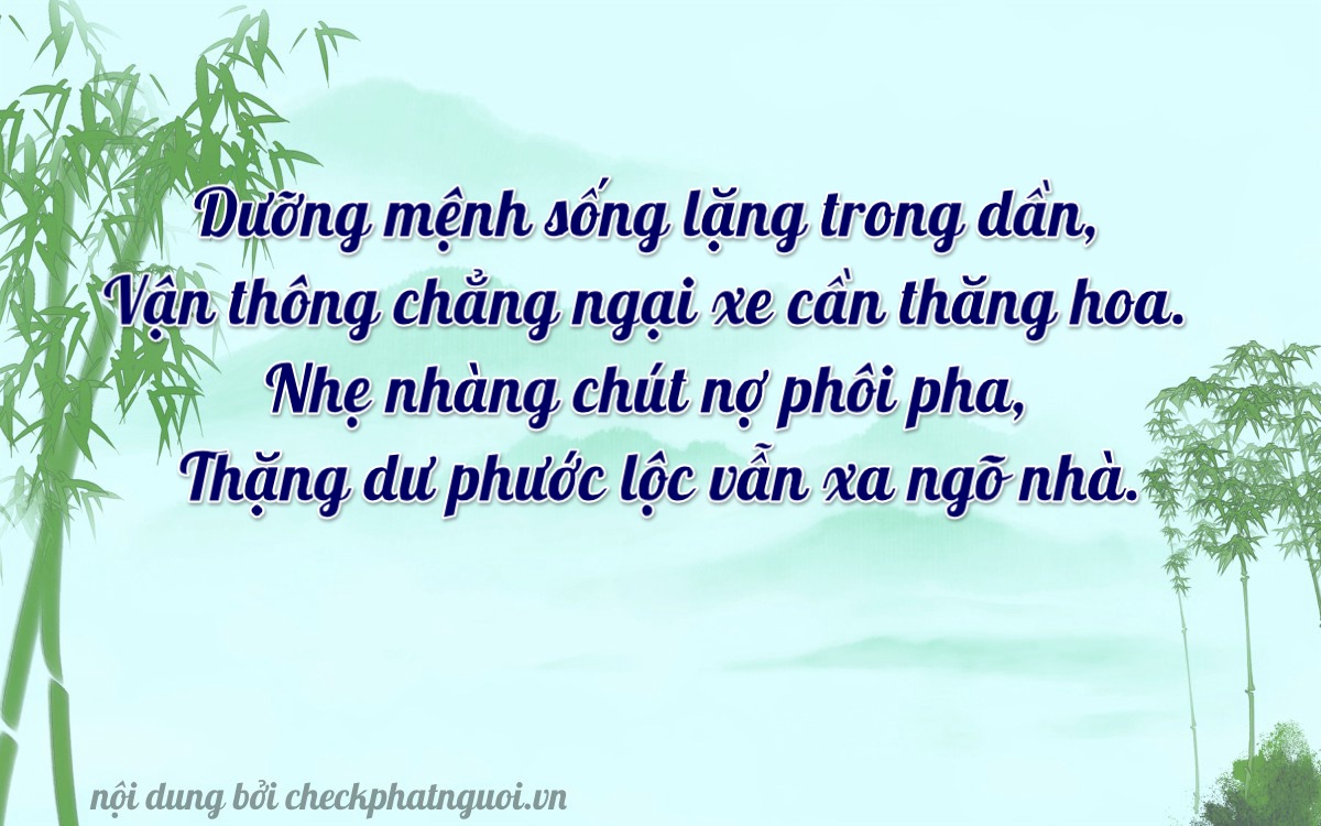 Bài thơ ý nghĩa cho <b>biển số 29BF-00855</b> tại website checkphatnguoi.vn