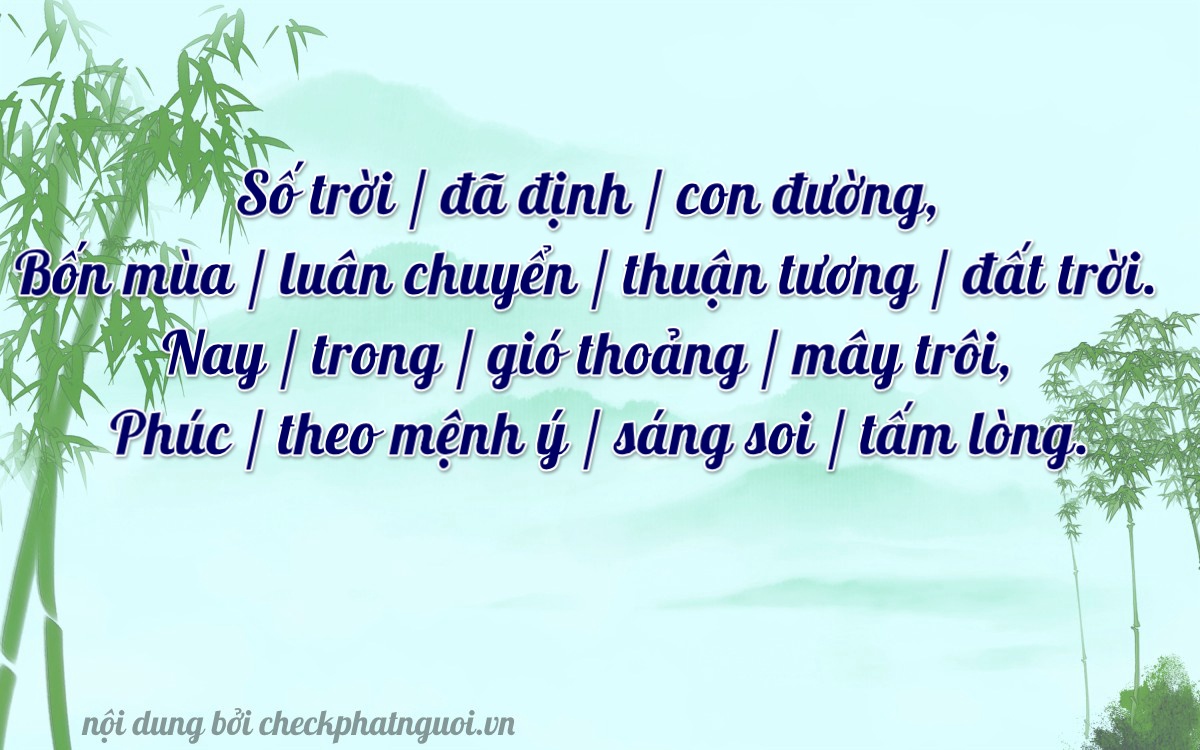 Bài thơ ý nghĩa cho <b>biển số 29BF-04668</b> tại website checkphatnguoi.vn