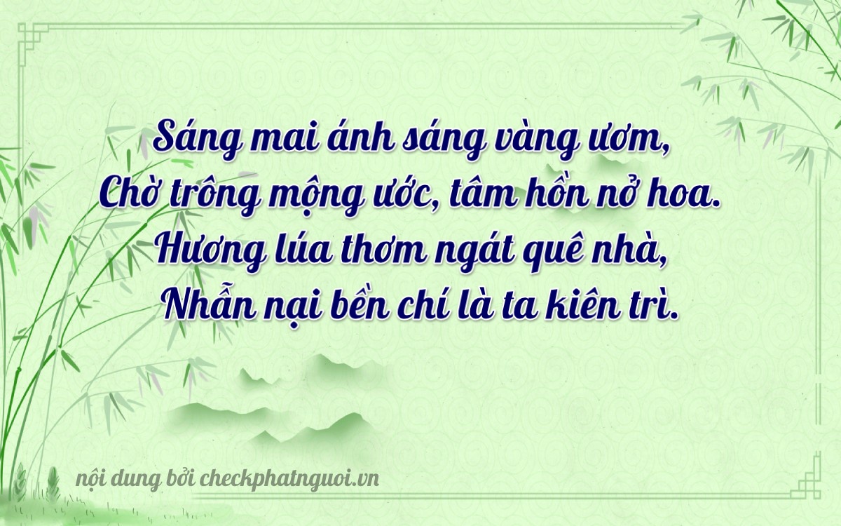 Bài thơ ý nghĩa cho <b>biển số 29BF-08181</b> tại website checkphatnguoi.vn