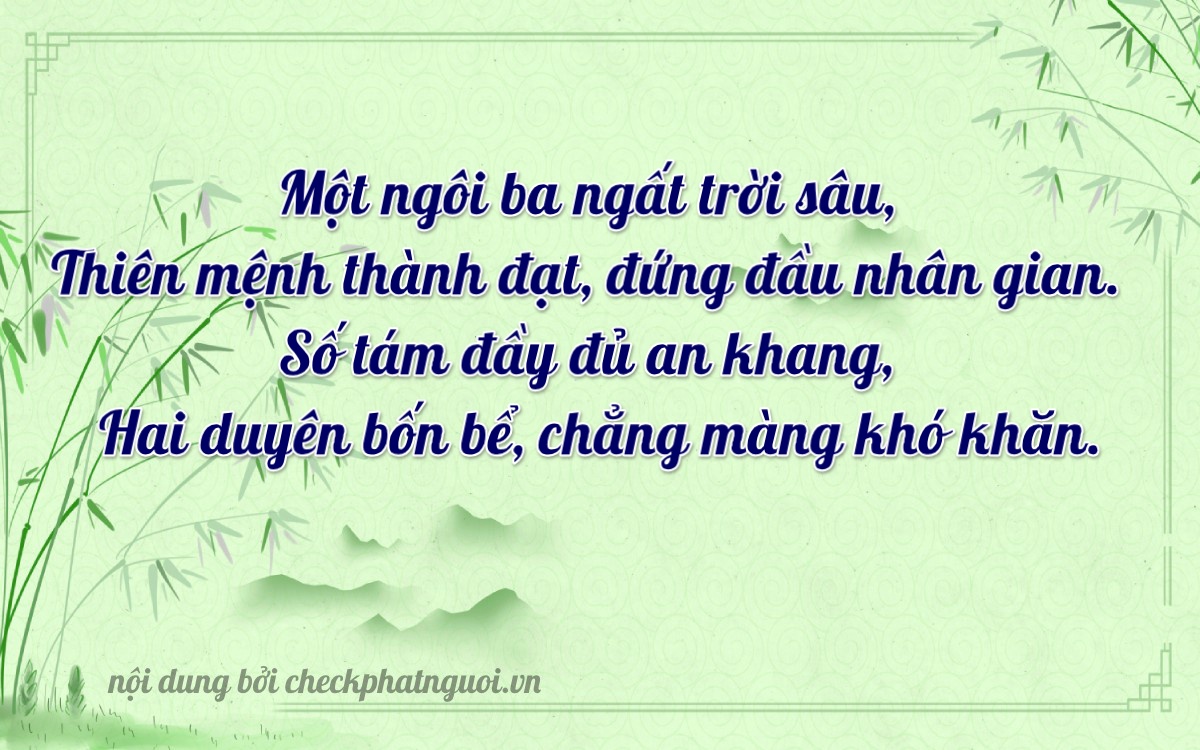 Bài thơ ý nghĩa cho <b>biển số 29BF-11328</b> tại website checkphatnguoi.vn