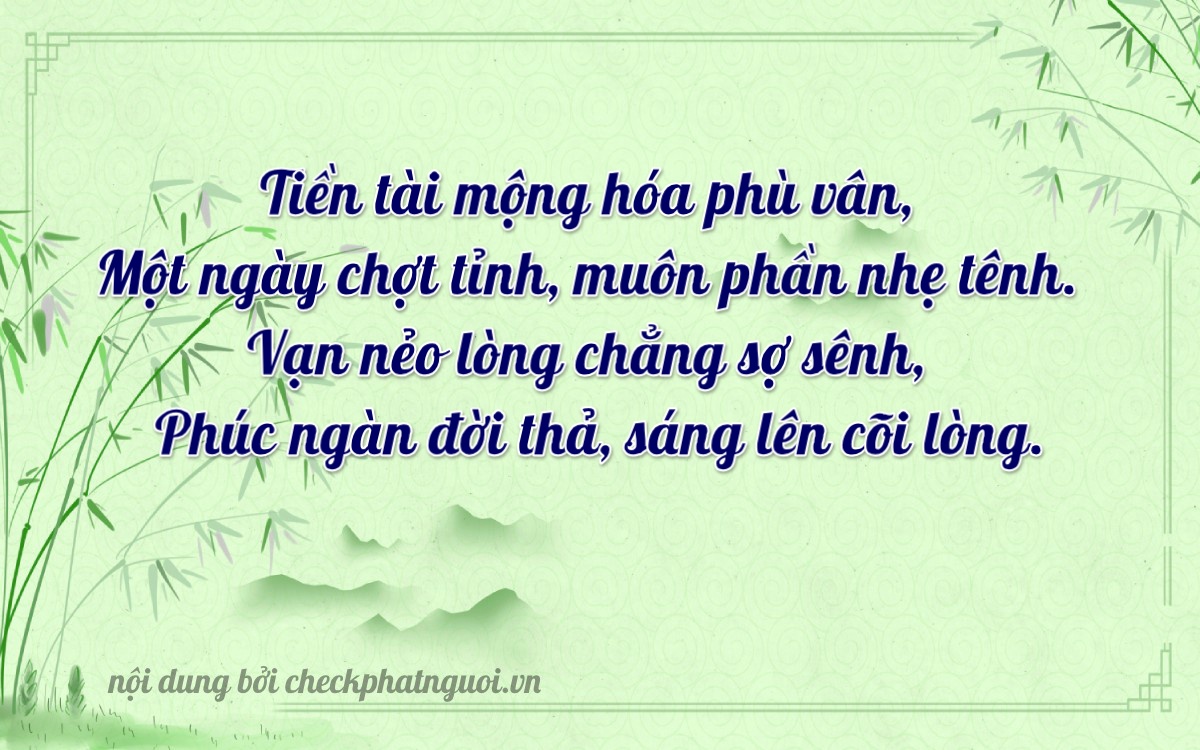 Bài thơ ý nghĩa cho <b>biển số 29BF-14280</b> tại website checkphatnguoi.vn