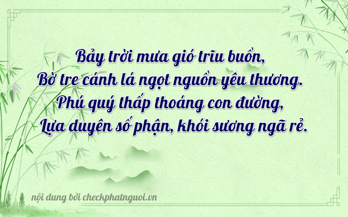 Bài thơ ý nghĩa cho <b>biển số 29BG-07763</b> tại website checkphatnguoi.vn