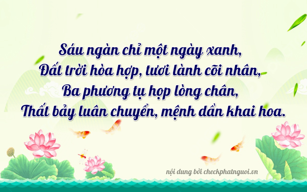 Bài thơ ý nghĩa cho <b>biển số 29BH-06371</b> tại website checkphatnguoi.vn