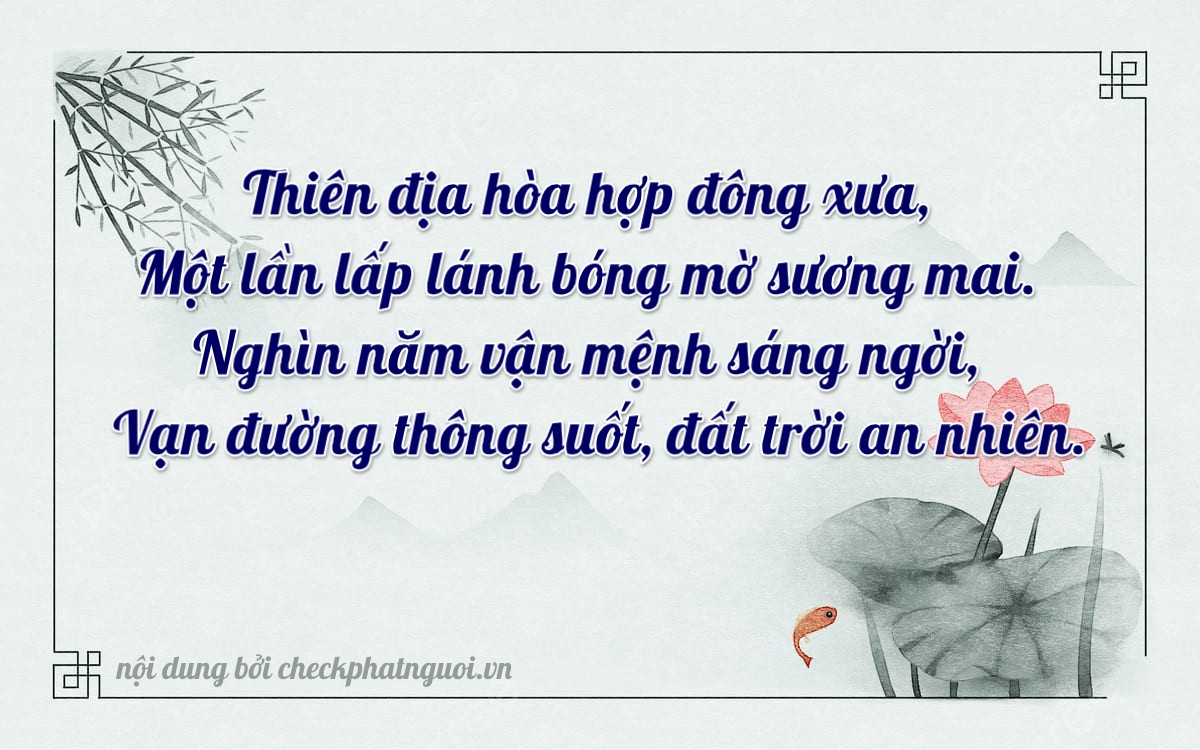 Bài thơ ý nghĩa cho <b>biển số 29BH-15101</b> tại website checkphatnguoi.vn
