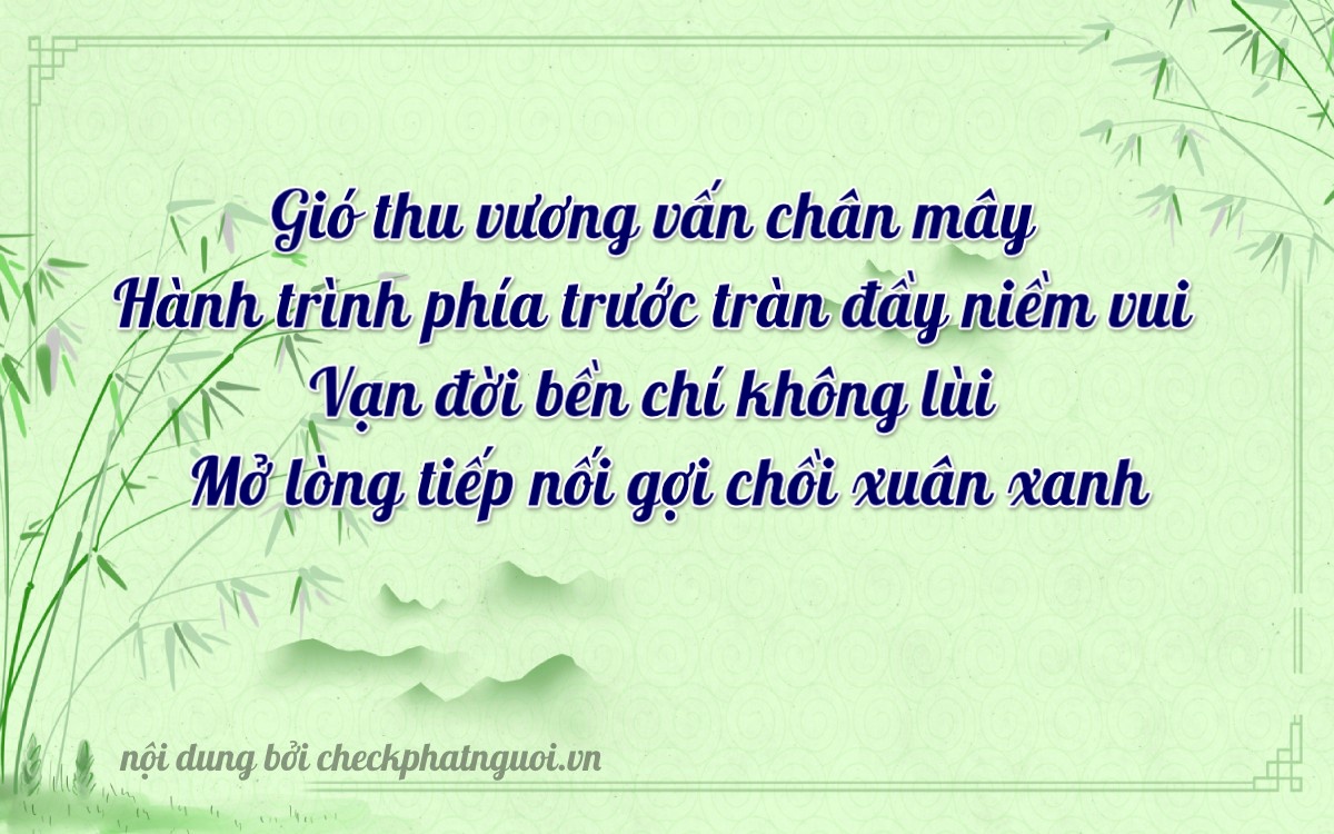 Bài thơ ý nghĩa cho <b>biển số 29BH-17110</b> tại website checkphatnguoi.vn