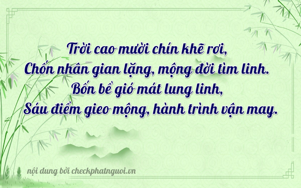 Bài thơ ý nghĩa cho <b>biển số 29BK-10906</b> tại website checkphatnguoi.vn