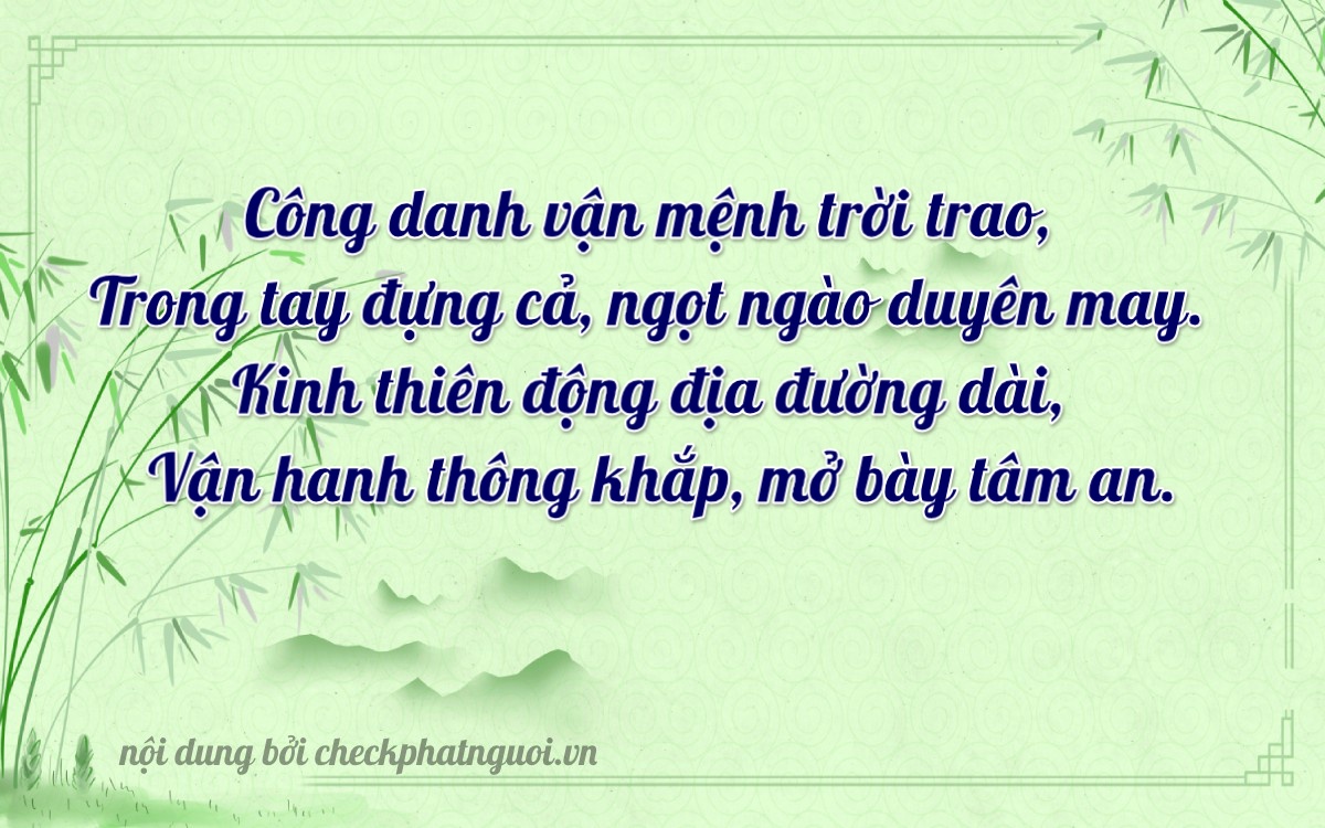 Bài thơ ý nghĩa cho <b>biển số 29BK-12082</b> tại website checkphatnguoi.vn