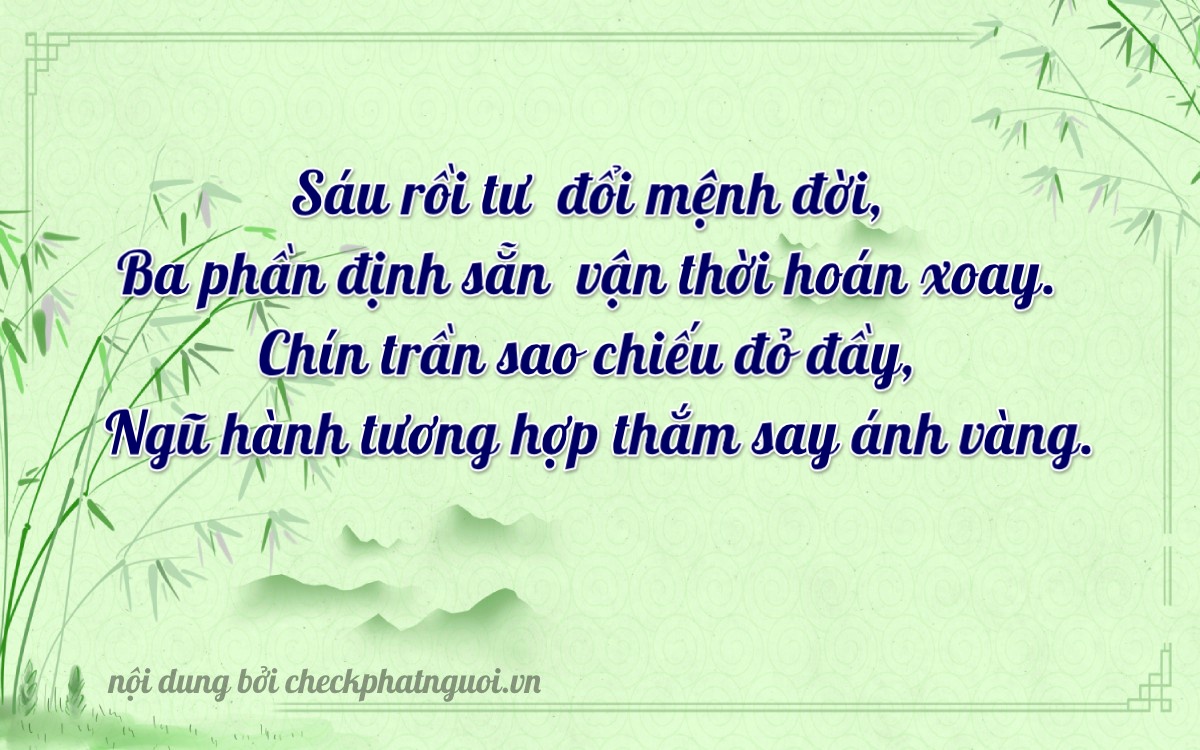 Bài thơ ý nghĩa cho <b>biển số 29BL-06395</b> tại website checkphatnguoi.vn