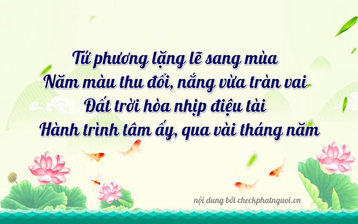 Bài thơ ý nghĩa cho <b>biển số 29BM-04152</b> tại website checkphatnguoi.vn