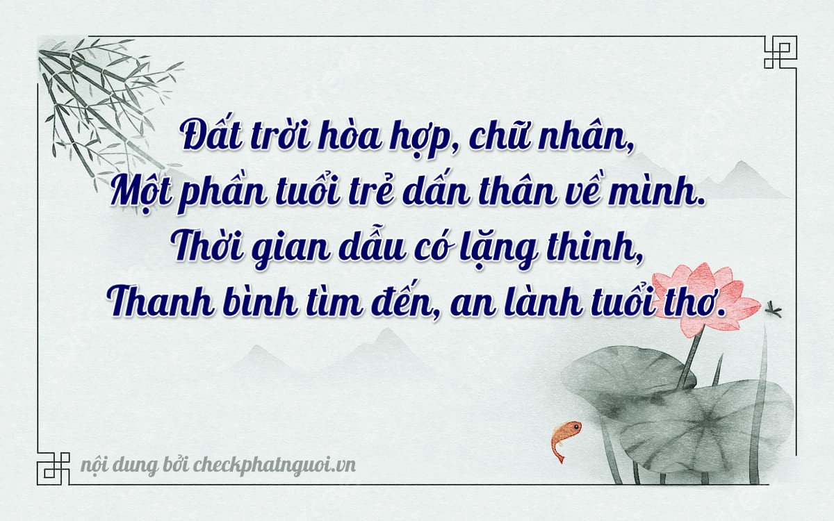 Bài thơ ý nghĩa cho <b>biển số 29BN-01161</b> tại website checkphatnguoi.vn