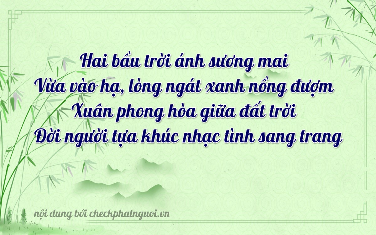 Bài thơ ý nghĩa cho <b>biển số 29C1-22022</b> tại website checkphatnguoi.vn