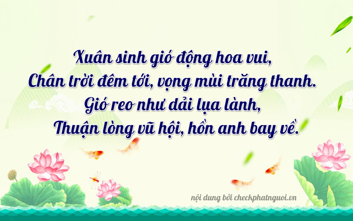 Bài thơ ý nghĩa cho <b>biển số 29C1-32475</b> tại website checkphatnguoi.vn