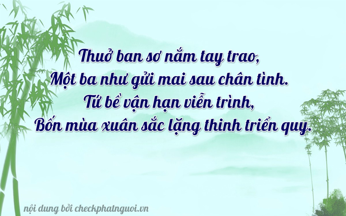 Bài thơ ý nghĩa cho <b>biển số 29C-13416</b> tại website checkphatnguoi.vn