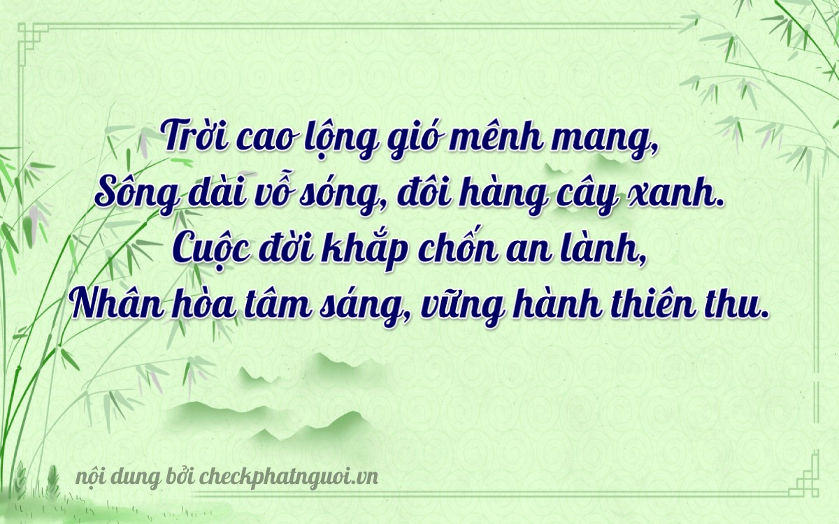 Bài thơ ý nghĩa cho <b>biển số 29C1-86069</b> tại website checkphatnguoi.vn