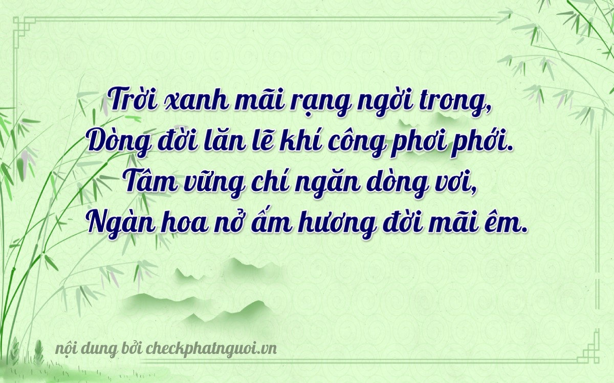 Bài thơ ý nghĩa cho <b>biển số 29C1-86875</b> tại website checkphatnguoi.vn