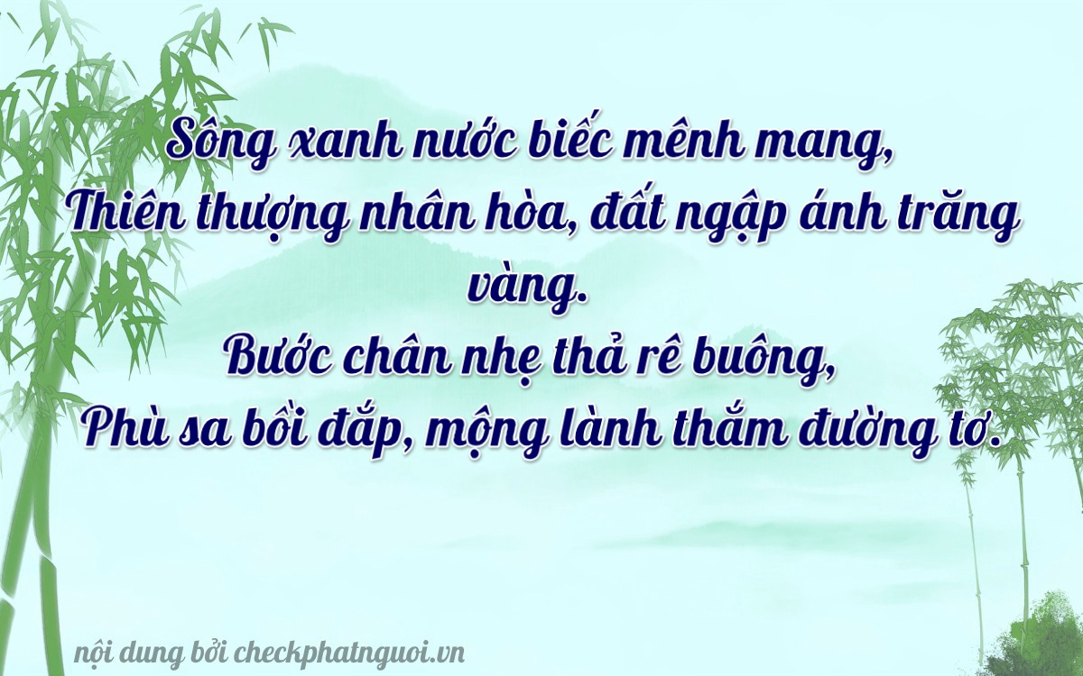 Bài thơ ý nghĩa cho <b>biển số 29C1-97174</b> tại website checkphatnguoi.vn