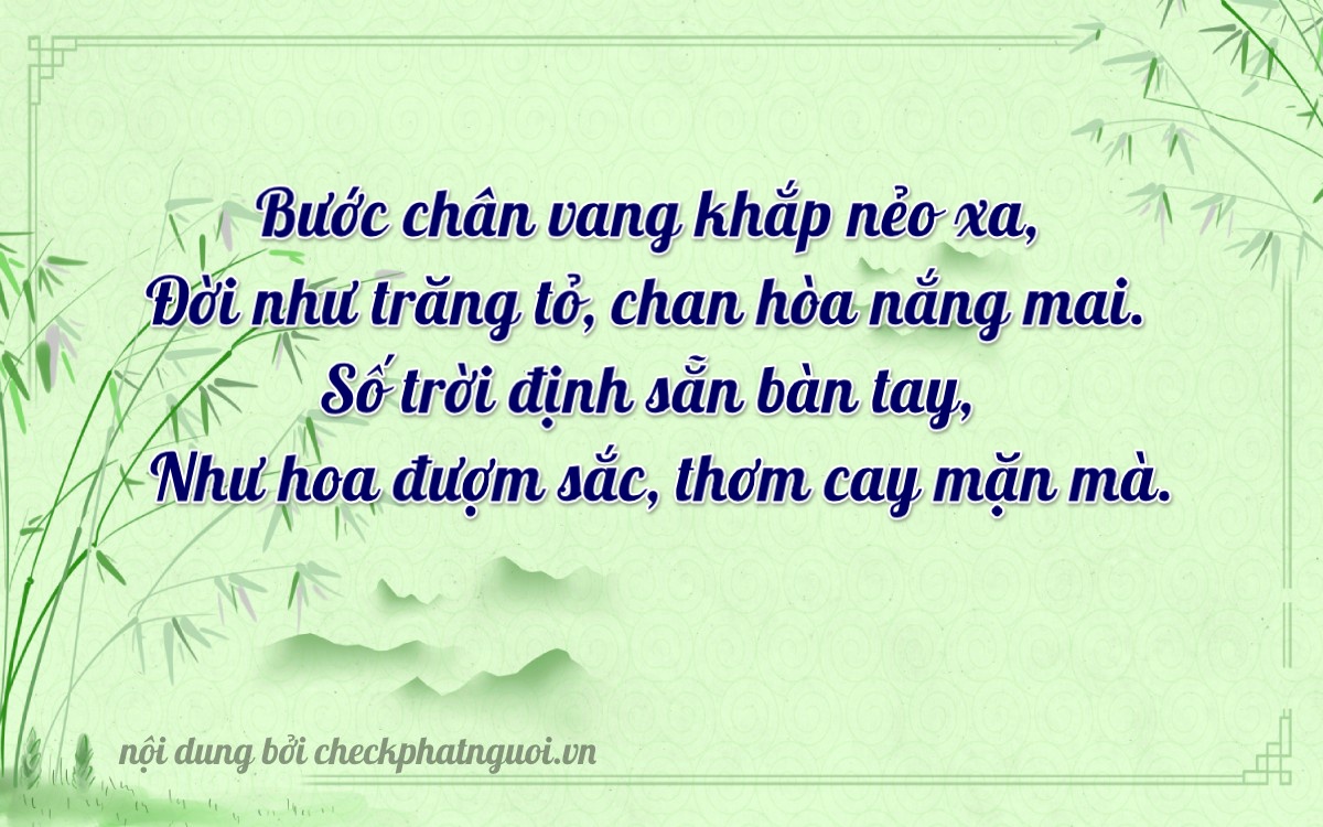 Bài thơ ý nghĩa cho <b>biển số 29C-36996</b> tại website checkphatnguoi.vn