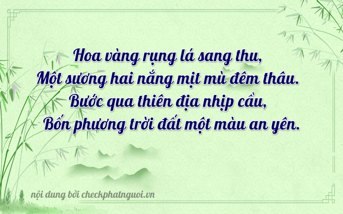 Bài thơ ý nghĩa cho <b>biển số 29C-44199</b> tại website checkphatnguoi.vn