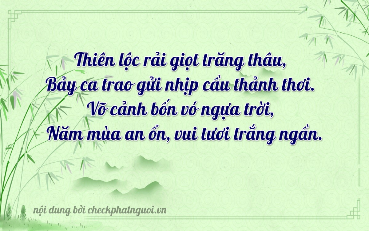 Bài thơ ý nghĩa cho <b>biển số 29C-70475</b> tại website checkphatnguoi.vn