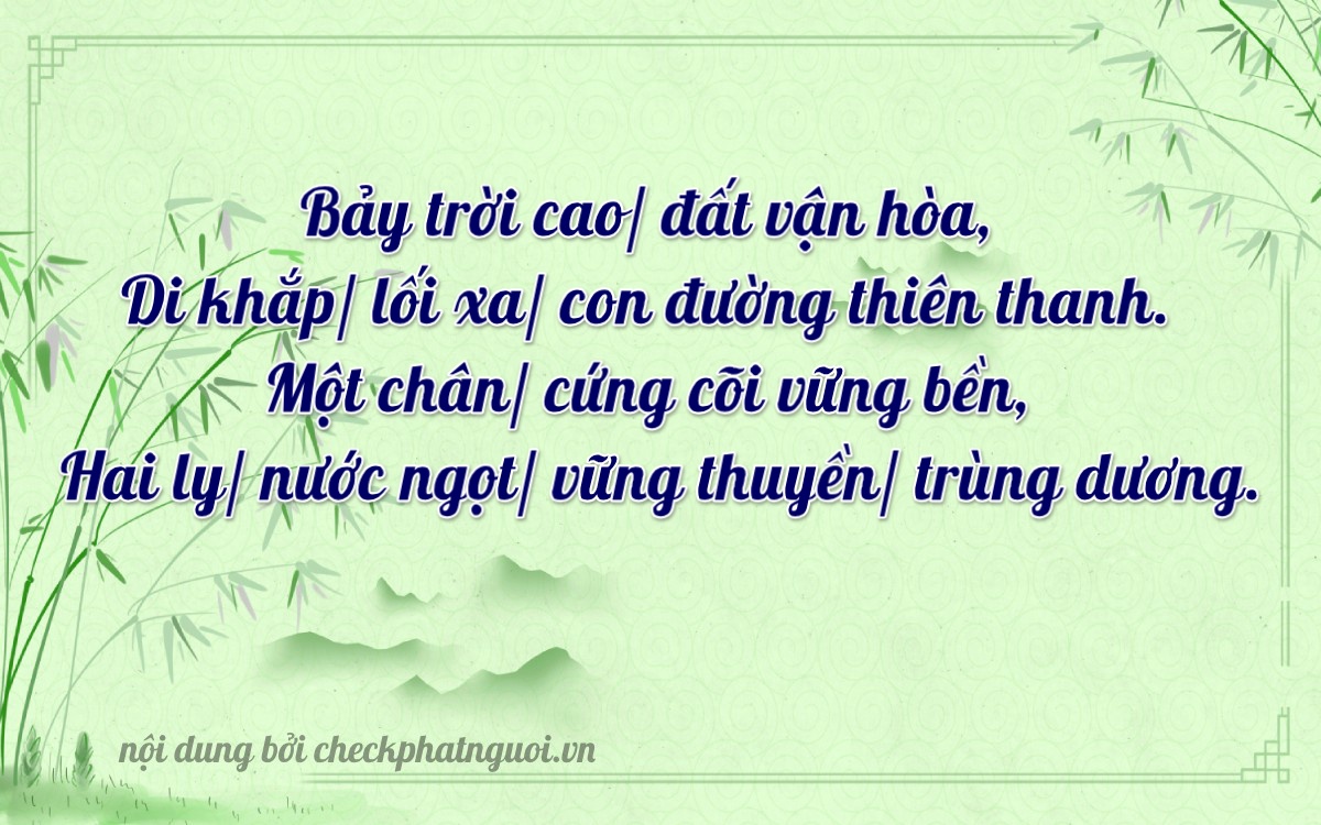 Bài thơ ý nghĩa cho <b>biển số 29C-71129</b> tại website checkphatnguoi.vn