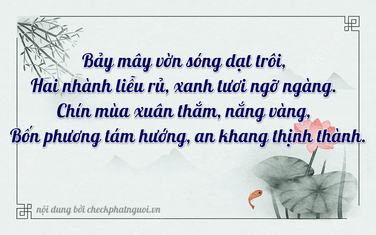Bài thơ ý nghĩa cho <b>biển số 29C-72943</b> tại website checkphatnguoi.vn