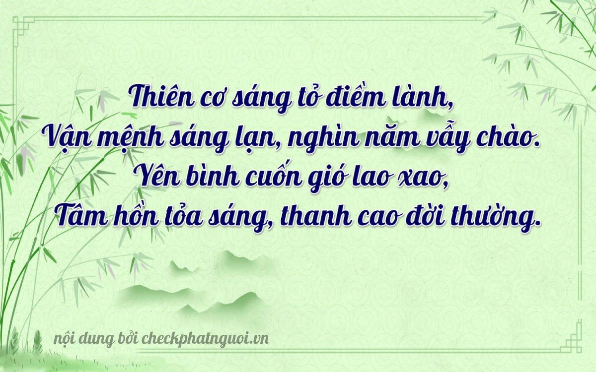 Bài thơ ý nghĩa cho <b>biển số 29C-77777</b> tại website checkphatnguoi.vn