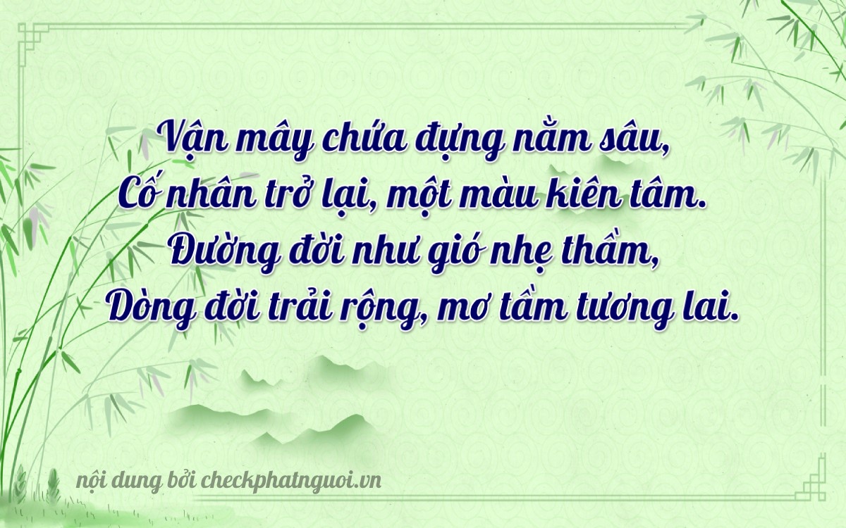 Bài thơ ý nghĩa cho <b>biển số 29C-99481</b> tại website checkphatnguoi.vn