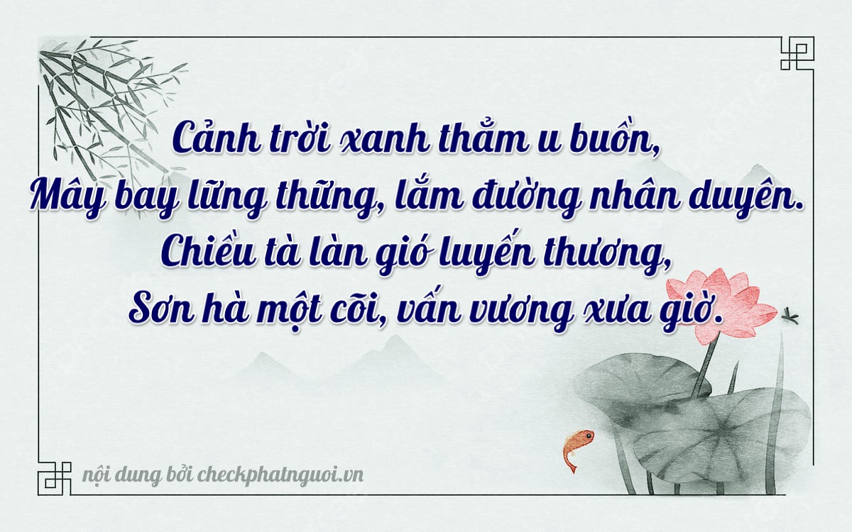 Bài thơ ý nghĩa cho <b>biển số 29D1-11530</b> tại website checkphatnguoi.vn