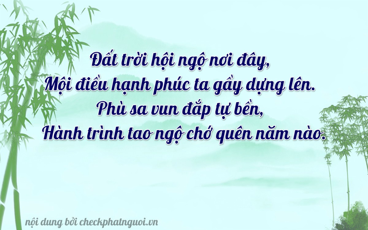 Bài thơ ý nghĩa cho <b>biển số 29D-21717</b> tại website checkphatnguoi.vn