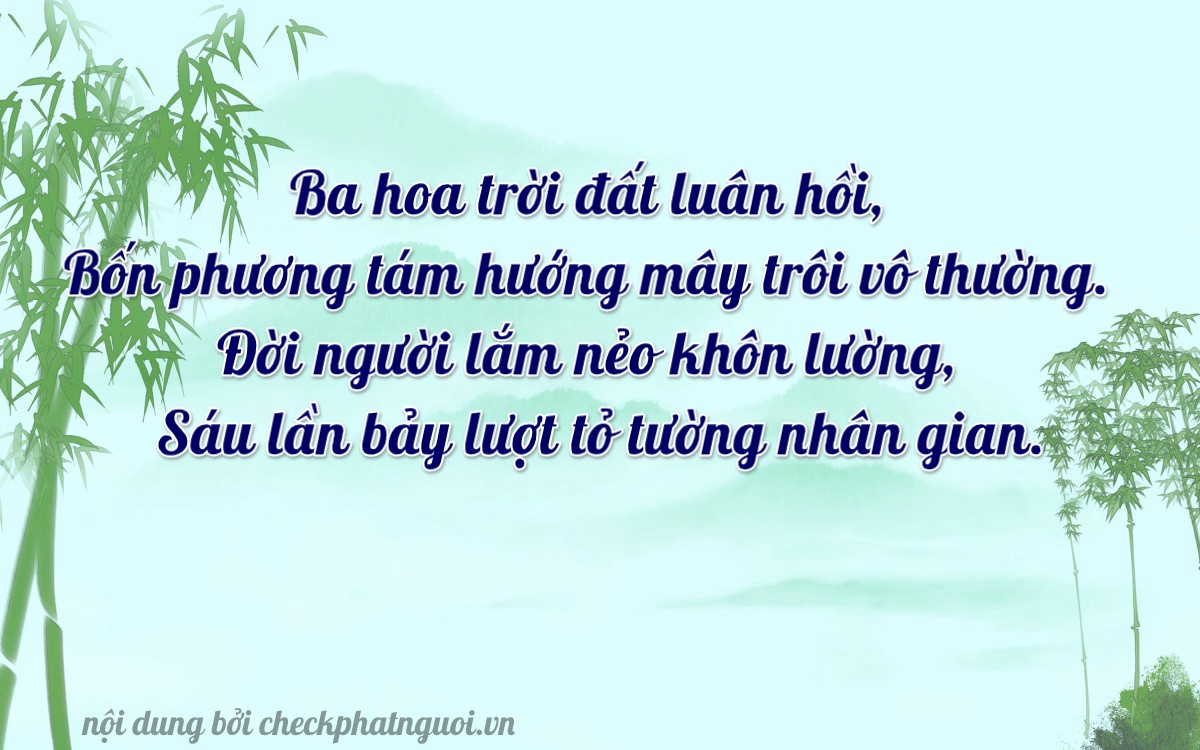 Bài thơ ý nghĩa cho <b>biển số 29D-30467</b> tại website checkphatnguoi.vn