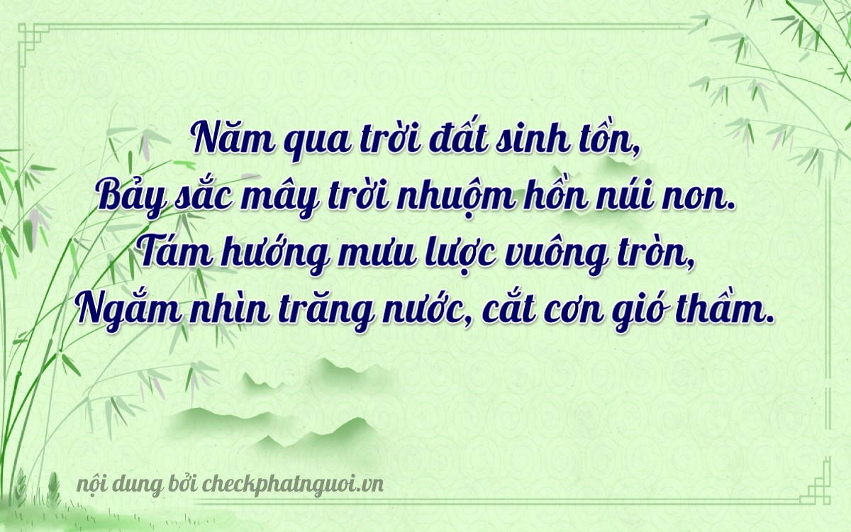 Bài thơ ý nghĩa cho <b>biển số 29D-57861</b> tại website checkphatnguoi.vn