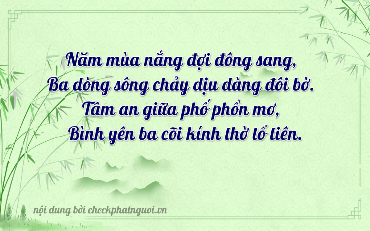 Bài thơ ý nghĩa cho <b>biển số 29D-58313</b> tại website checkphatnguoi.vn