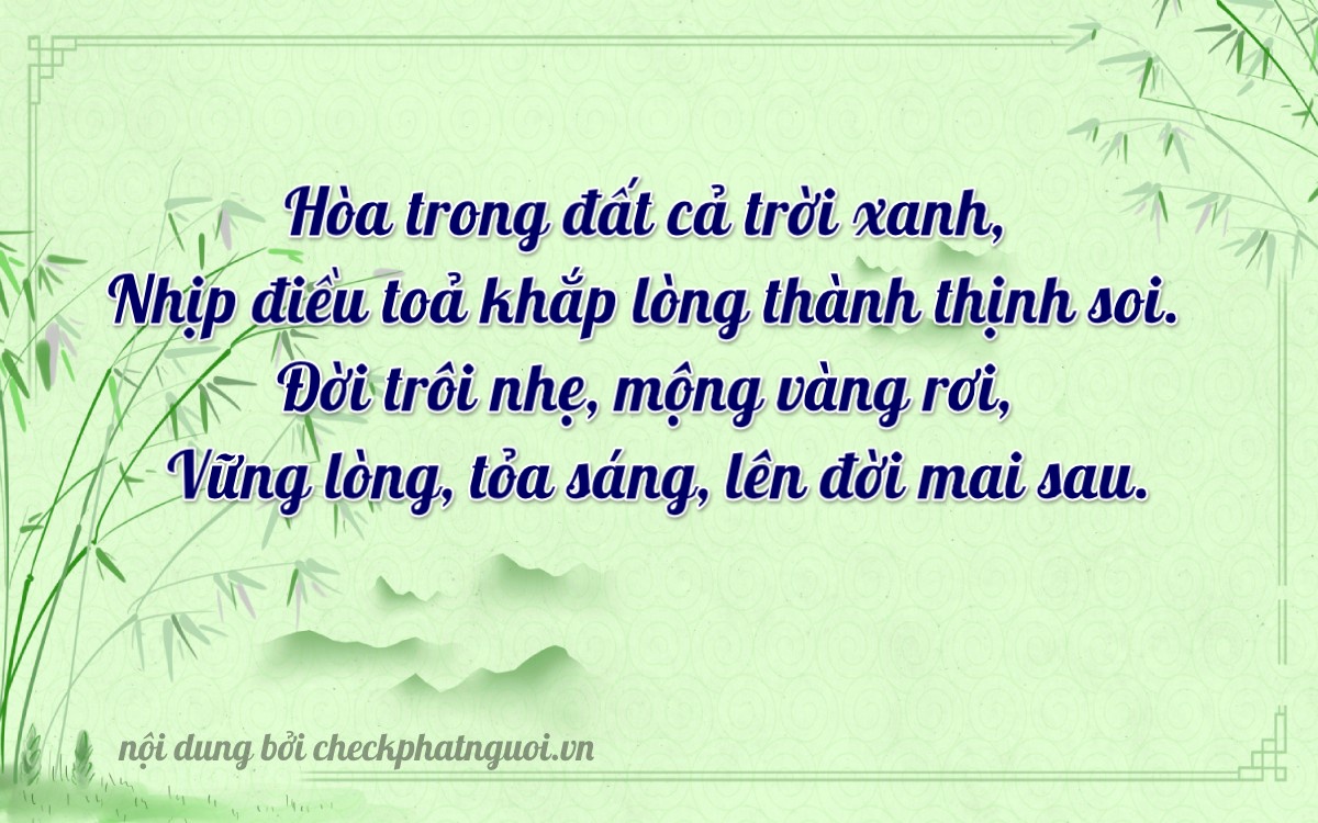 Bài thơ ý nghĩa cho <b>biển số 29D-58803</b> tại website checkphatnguoi.vn