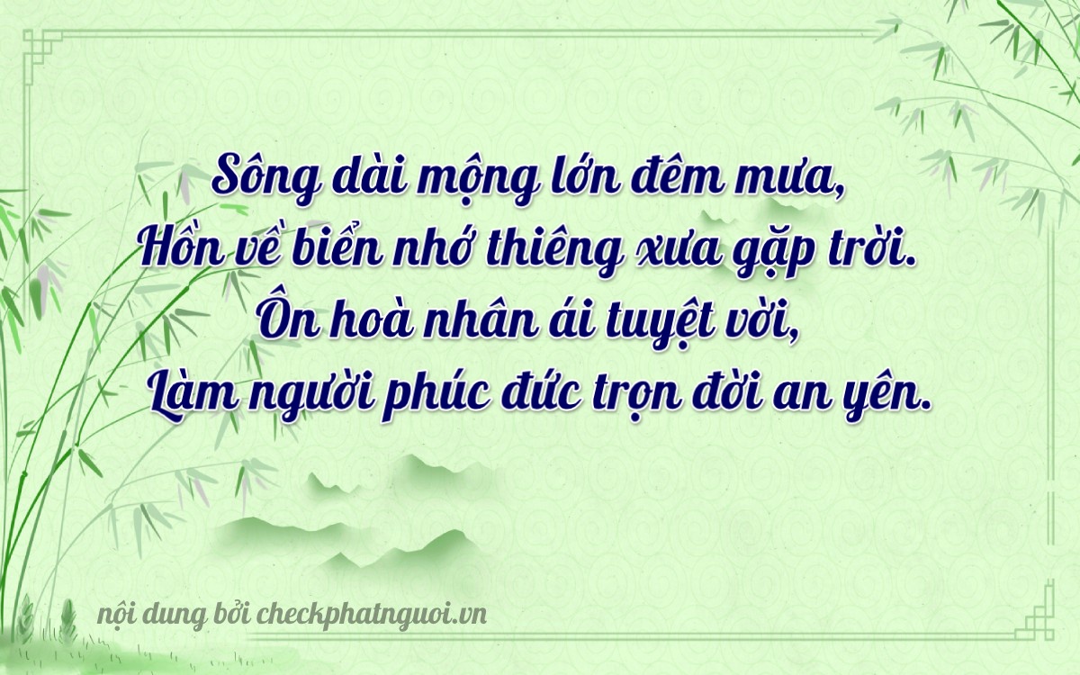 Bài thơ ý nghĩa cho <b>biển số 29E-01267</b> tại website checkphatnguoi.vn