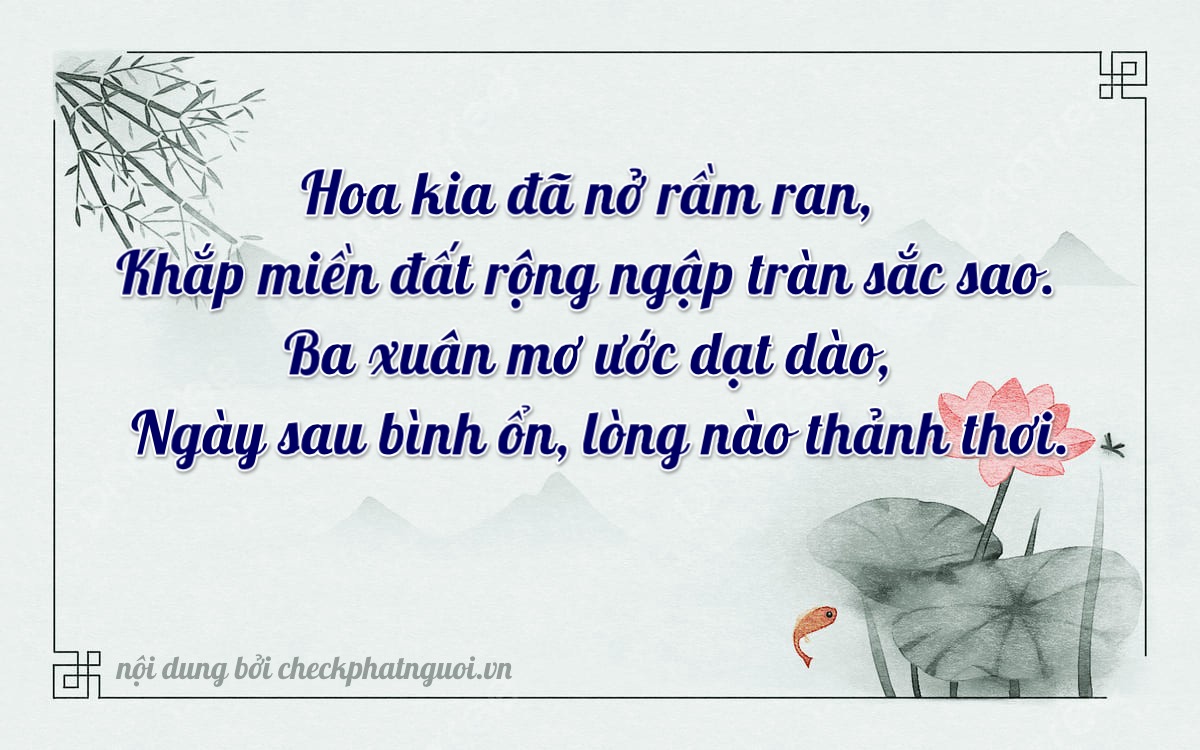 Bài thơ ý nghĩa cho <b>biển số 29E-03026</b> tại website checkphatnguoi.vn