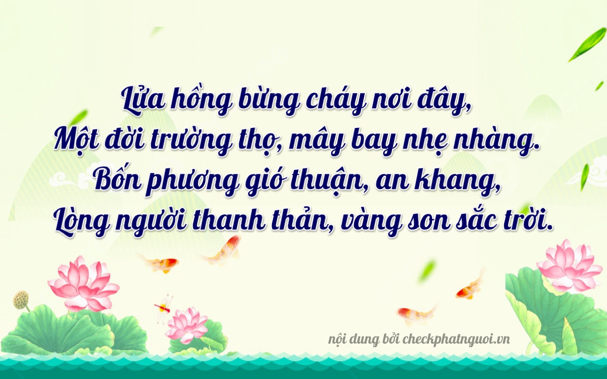 Bài thơ ý nghĩa cho <b>biển số 29E-04938</b> tại website checkphatnguoi.vn